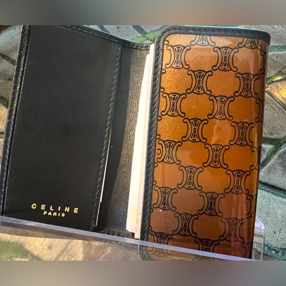 Celine Key Case with pocket and card slot.